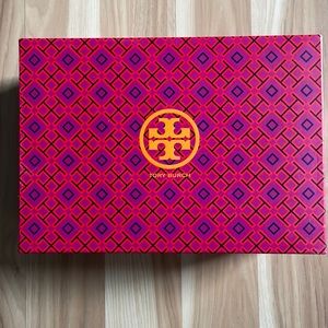 Tory Burch Calf Leather Perfectly Black With Metallic Edged Logo Womens Wedge